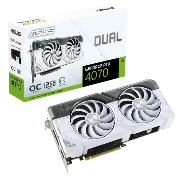 ASUS Dual NVIDIA GeForce RTX 4070 O12G GDDR6X White Edition